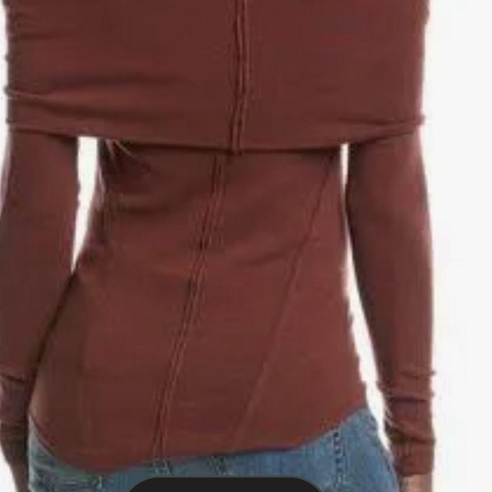 We The Free Chocolate Brown Top